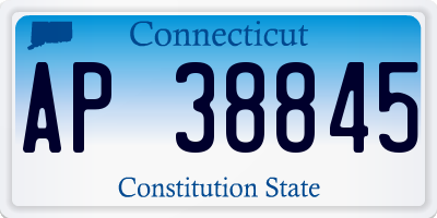 CT license plate AP38845