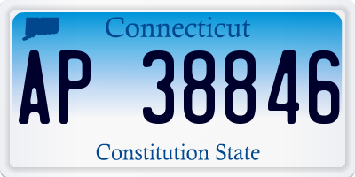 CT license plate AP38846