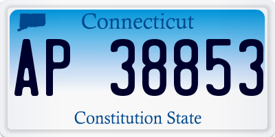 CT license plate AP38853