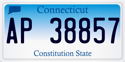 CT license plate AP38857