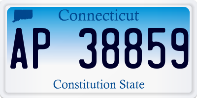 CT license plate AP38859