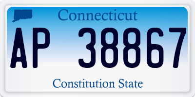 CT license plate AP38867