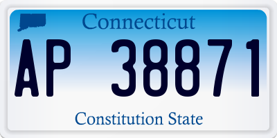 CT license plate AP38871
