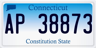 CT license plate AP38873