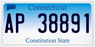 CT license plate AP38891