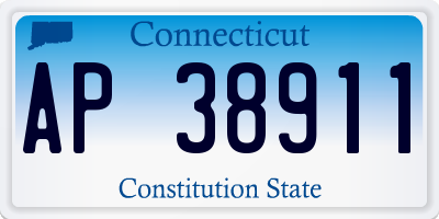 CT license plate AP38911