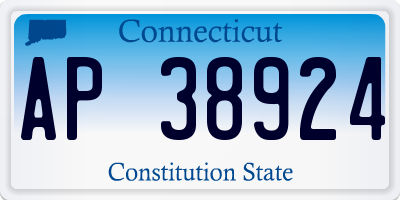 CT license plate AP38924