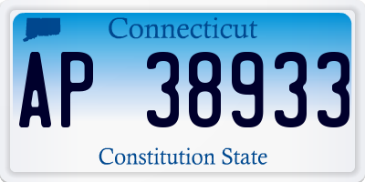 CT license plate AP38933