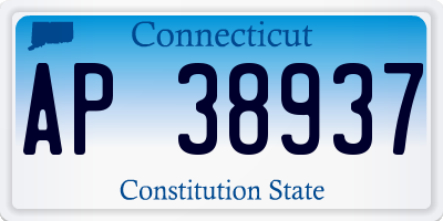 CT license plate AP38937
