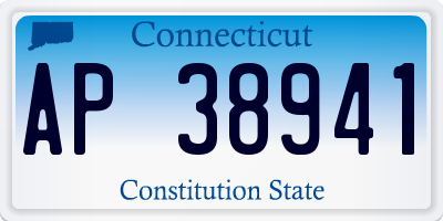 CT license plate AP38941