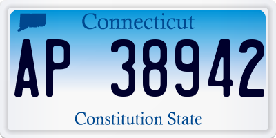 CT license plate AP38942