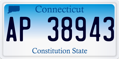CT license plate AP38943