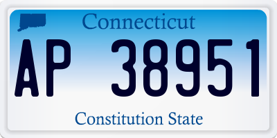 CT license plate AP38951