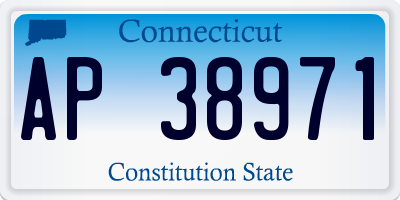 CT license plate AP38971