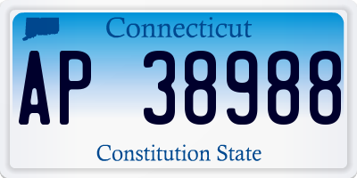 CT license plate AP38988