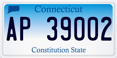 CT license plate AP39002