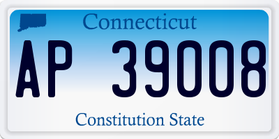 CT license plate AP39008