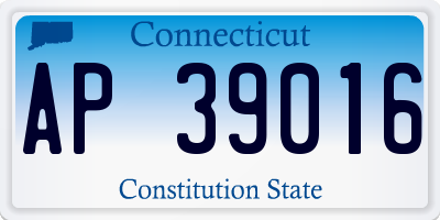 CT license plate AP39016