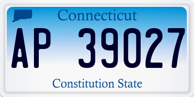 CT license plate AP39027