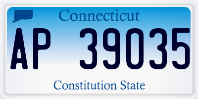 CT license plate AP39035