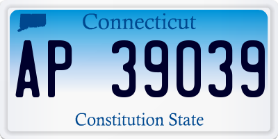 CT license plate AP39039