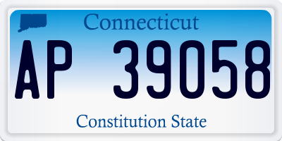 CT license plate AP39058