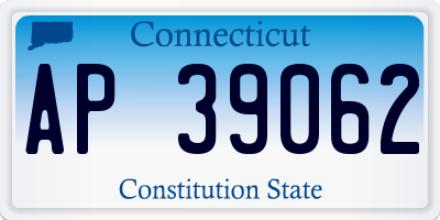 CT license plate AP39062
