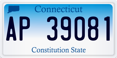 CT license plate AP39081