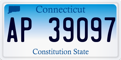 CT license plate AP39097