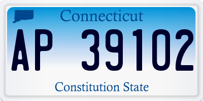 CT license plate AP39102