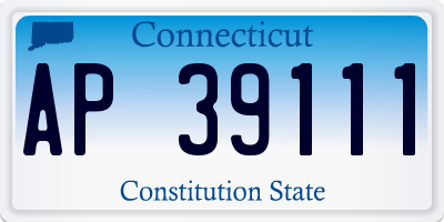 CT license plate AP39111