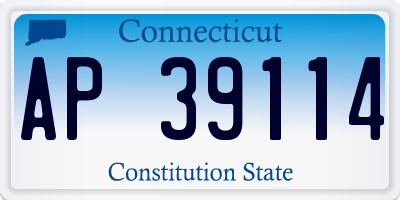 CT license plate AP39114