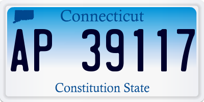 CT license plate AP39117