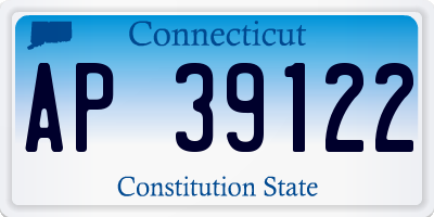 CT license plate AP39122