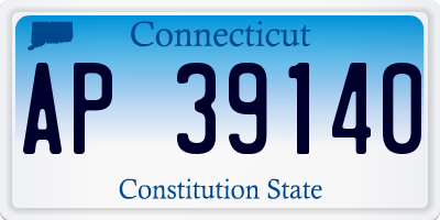 CT license plate AP39140