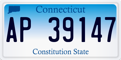 CT license plate AP39147