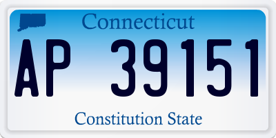 CT license plate AP39151