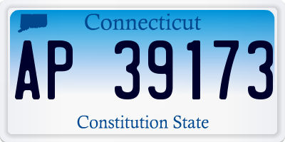 CT license plate AP39173