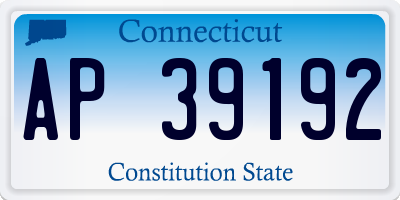 CT license plate AP39192