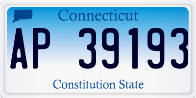 CT license plate AP39193