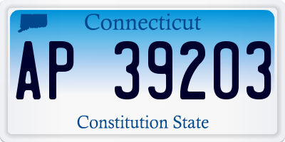 CT license plate AP39203