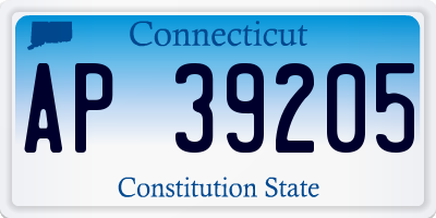 CT license plate AP39205