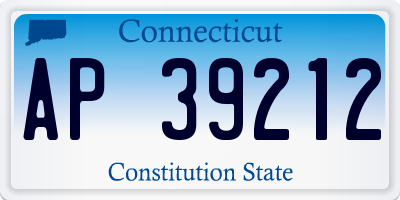 CT license plate AP39212