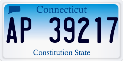 CT license plate AP39217