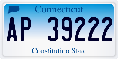 CT license plate AP39222