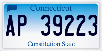 CT license plate AP39223