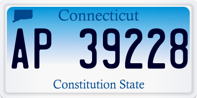 CT license plate AP39228