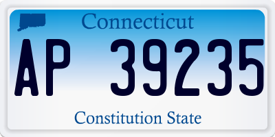 CT license plate AP39235