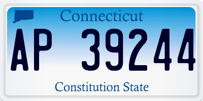 CT license plate AP39244