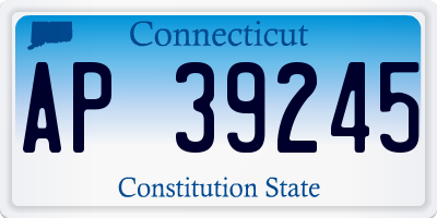 CT license plate AP39245